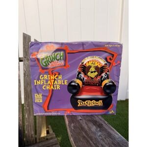 Grinch Inflatable Chair Vintage 2000 Universal 26 W X 25 D X‎ 31 NIB VINTAGE